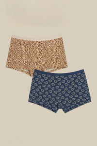 Zivame Medium Rise Full Coverage Boyshort (Pack of 2) - Multicolor — thumbnail 11
